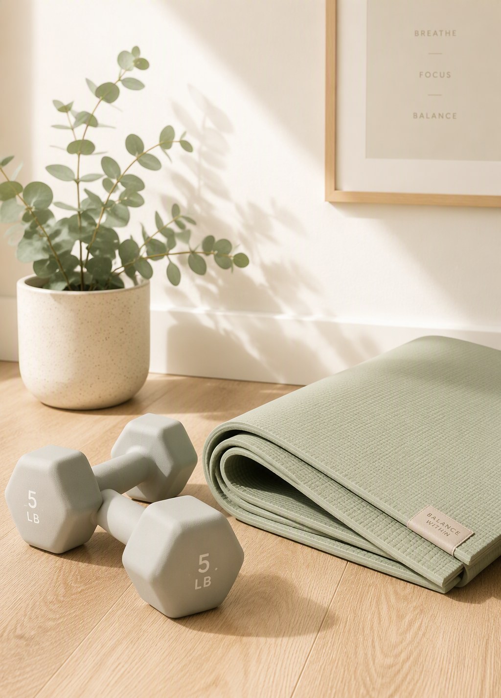 Ambiente de treino leve e minimalista