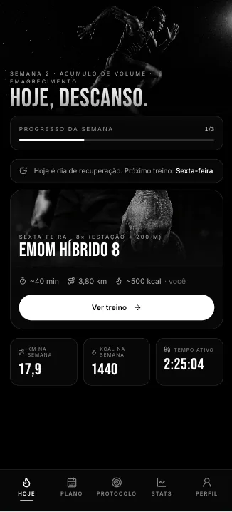 Tela inicial do StrongRun